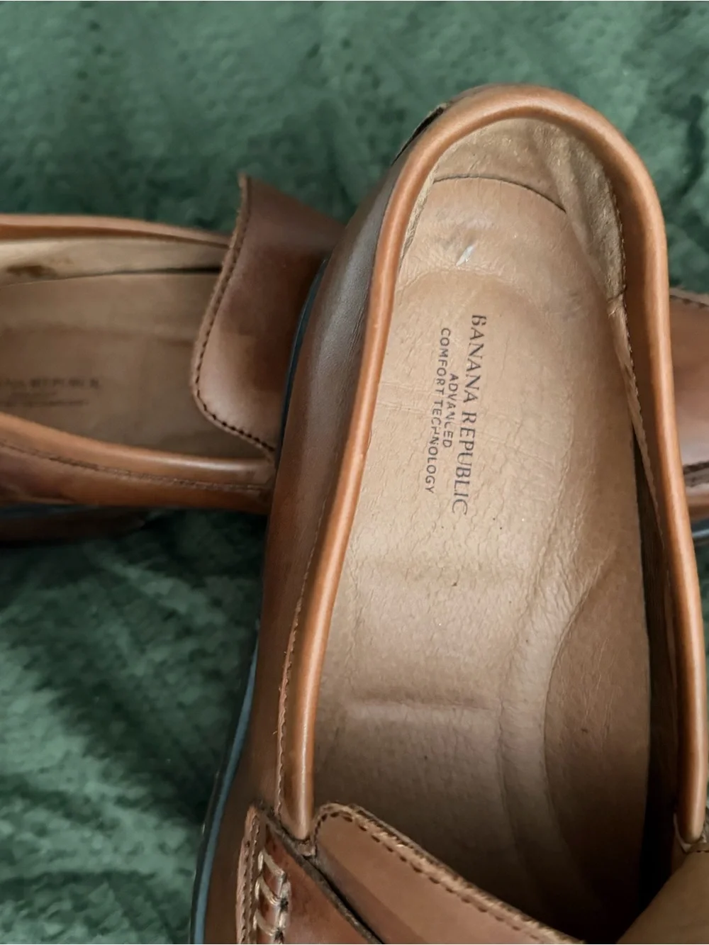 Banana Republic Chestnut Brown Leather Penny Loafers